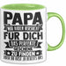 Papa Tasse Geschenk Von Kindern Sohn Tochter Vater Geschenkidee Zum Vatertag Wir Haben Versucht Für Dich Das Grün Trendation
