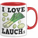 I Love Lauchs Tasse Geschenk Jogger Fitness Fun Spass Rot Trendation