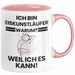 Eiskunstläufer Geschenk Tasse Lustiger Spruch Ich Bin Eiskunstläufer Warum Weil Ich Es Kann Geschenkidee Bester Eiskunstläufer Geburtstag Kaffee-Becher Rosa Trendation