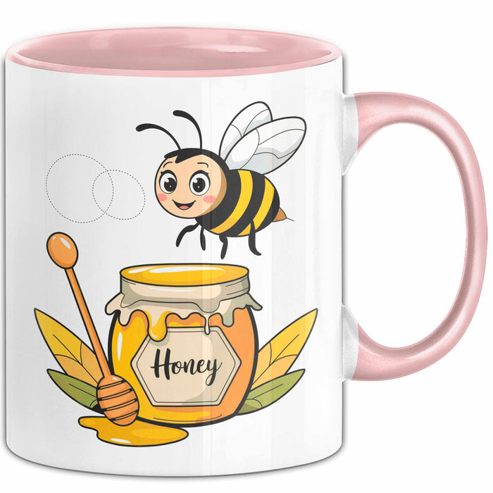 Bienenliebhaber Tasse Geschenkidee für Bestäuber Fan Rosa Trendation