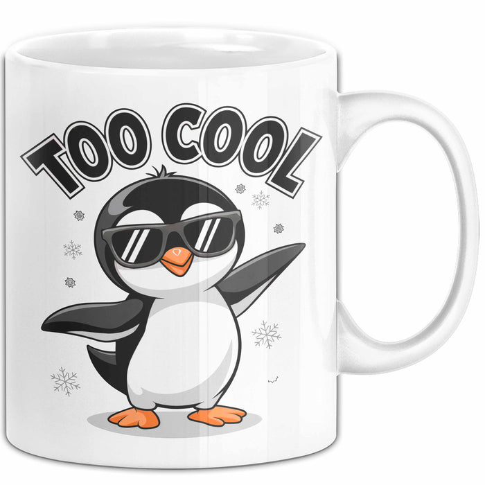 Pinguin Tier Tasse Geschenkidee Zu Cool für Vogel Fans Weiß Trendation