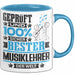 Musiklehrer Geschenk Lustiger Spruch für Musiklehrer Geschenkidee Bester Musiklehrer Der Welt Blau Trendation
