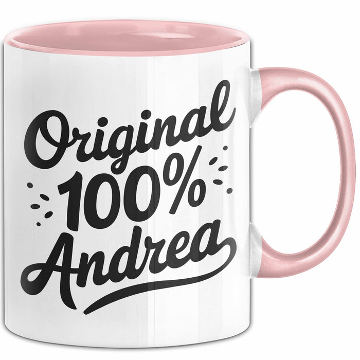 Andrea Tasse Geschenk Original 100% Andrea Geschenkidee Geburtstag Rosa Trendation