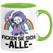 Lustige Tasse Kollegen F Sie Sich Alle Sensenmann Humor Sarkasmus Geschenkidee Kollegin Frauen Grün Trendation