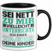 Lehrer Tasse Geschenk Unterrichte Ich Deine Kinder Lustiger Spruch Schwarz Trendation