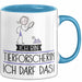 Geschenk für Tierforscherin Tasse Lustige Geschenkidee Geburtstag Ich Bin Tierforscherin Ich Darf Das Blau Trendation