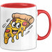 Pizzaliebhaber Tasse Geschenkidee für Pizza Slice Süchtige Rot Trendation