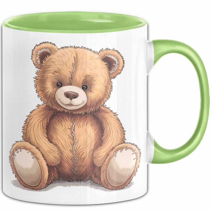 Teddybär Tierliebhaber Tasse Geschenk Lustige Geschenkidee Spruch Grün Trendation