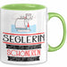 Seglerin Weil Es Keinen Schöneren Beruf Gibt Tasse Geschenk für Eine Seglerin Lustig Grün Trendation