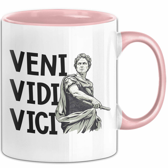 Lateinlehrer Unterricht Tasse Geschenk Lustige Geschenkidee Spruch Veni Vidi Vici Rosa Trendation