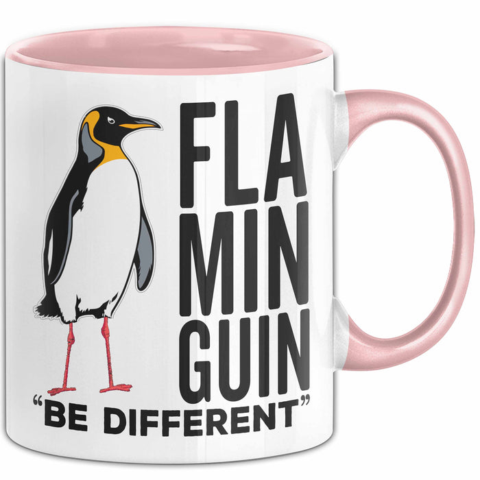 Pinguin Flamingo Tasse Geschenk Lustige Geschenkidee Spruch Flaminguin Rosa Trendation