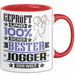 Jogger Geschenk Lustiger Spruch für Jogger Geschenkidee Bester Jogger Der Welt Rot Trendation