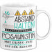 Posaunistin Tasse Geschenk Lustig Abstand Halten Hochleistungs-Posaunistin Mit Drang Zur Perfektion Bei Der Arbeit Weiß Trendation