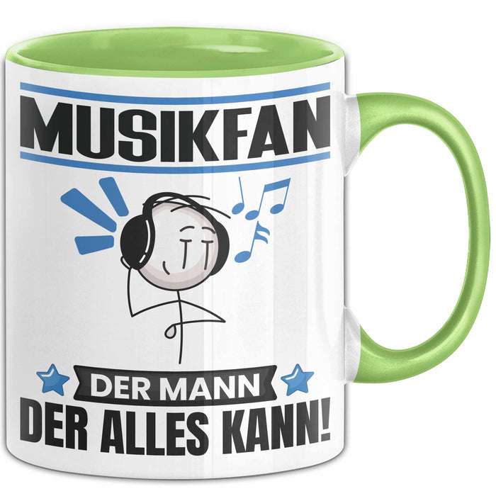 Musikfan Tasse Geschenk für Musikfan Der Mann Der Alles Kann Geschenkidee zum Geburtstag Grün Trendation