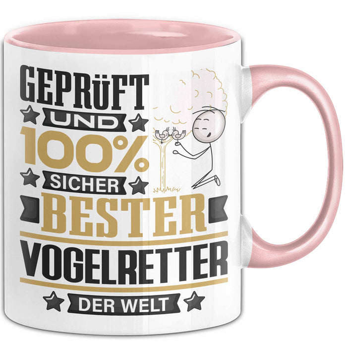 Vogelretter Geschenk Lustiger Spruch für Vogelretter Geschenkidee Bester Vogelretter Der Welt Rosa Trendation