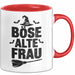 Oma Großmutter Sarkasmus Tasse Becher Geschenk Lustige Geschenkidee Spruch Böse Alte Frau Rot Trendation