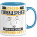 Fußballspieler Tasse Geschenk für Fußballspieler Geburtstag Lustiger Spruch Kaffee-Becher Was Ist Deine Superkraft Blau Trendation