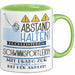 Schwimmsportlerin Tasse Geschenk Lustig Abstand Halten Hochleistungs-Schwimmsportlerin Mit Drang Zur Perfektion Bei Der Arbeit Grün Trendation