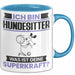 Hundesitter Tasse Geschenk für Hundesitter Geburtstag Lustiger Spruch Kaffee-Becher Was Ist Deine Superkraft Blau Trendation