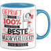 Beste Musikverlegerin Der Welt Tasse Geschenk für Eine Musikverlegerin Geprüft Und Sicher Geschenkidee Geburtstag Weihnachten Blau Trendation