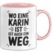 Karin Tasse Geschenk Wo Eine Karin Ist Ist Auch Ein Weg Geschenkidee Becher mit Name Rosa Trendation