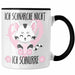 Ich Schnarche Nicht Ich Schnurre Tasse Geschenk Frauen Katzenliebhaber Geschenkidee Schwarz Trendation