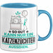 Katzenzüchter Geschenk Tasse So Gut Kann Nur Ein Katzenzüchter Aussehen Geschenkidee Kaffee-Becher Blau Trendation