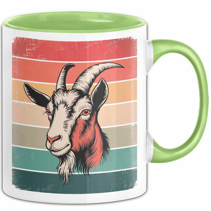 Ziegenbauer Ziegen Tier Tasse Geschenk Lustige Geschenkidee Spruch Grün Trendation
