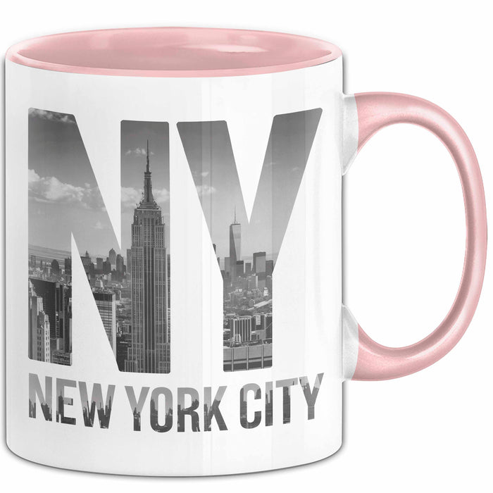 New York City USA Tasse Geschenk Lustige Geschenkidee Spruch Rosa Trendation