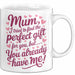 Mama Tasse Geschenk Mom I Tried Perfect Gift You Have Me Geschenkidee Muttertag Weiß Trendation