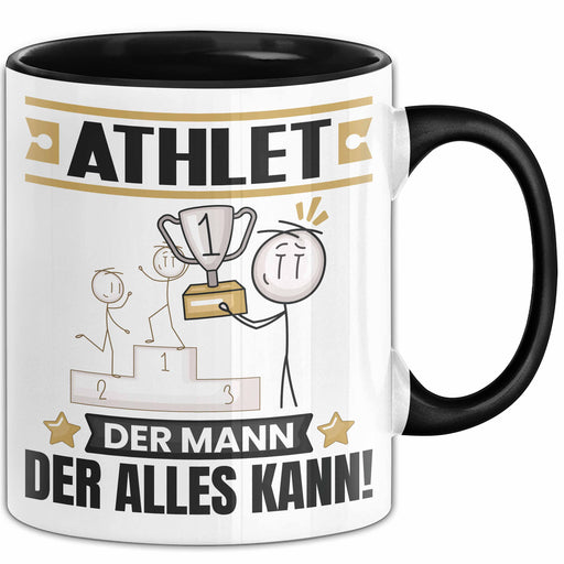 Athlet Tasse Geschenk für Athlet Der Mann Der Alles Kann Geschenkidee zum Geburtstag Schwarz Trendation