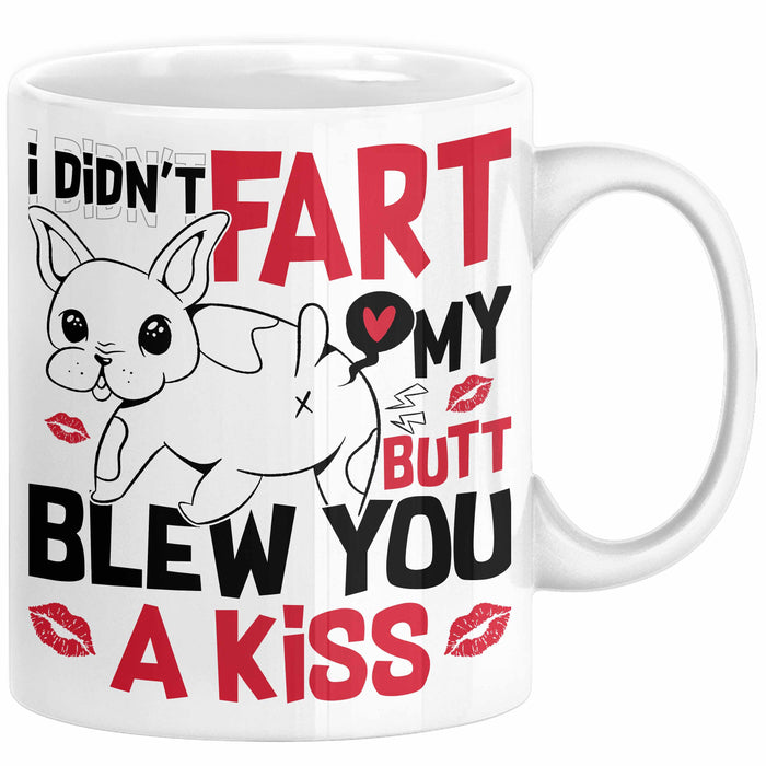 Boxer Tasse Geschenk Valentinstag I Didn't Fart My Butt Blew You A Kiss Geschenkidee Hundebesitzer Liebe Kaffee-Becher Weiß Trendation