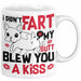 Boxer Tasse Geschenk Valentinstag I Didn't Fart My Butt Blew You A Kiss Geschenkidee Hundebesitzer Liebe Kaffee-Becher Weiß Trendation