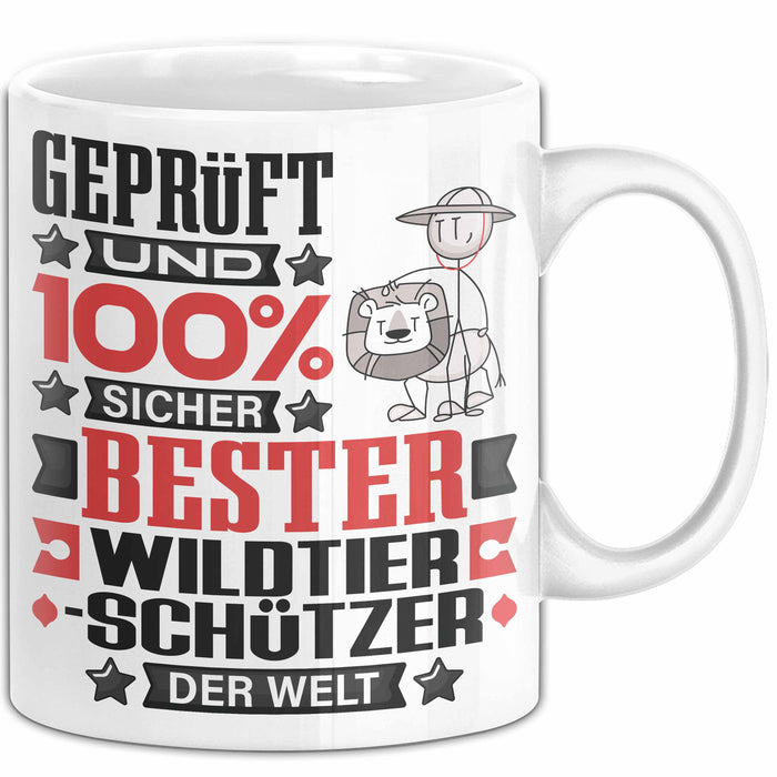 Wildtierschützer Geschenk Lustiger Spruch für Wildtierschützer Geschenkidee Bester Wildtierschützer Der Welt Weiß Trendation
