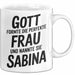 Sabina Tasse Geschenk Gott Formte Die Perfekte Frau Sabina Geschenkidee Weiß Trendation