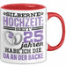 Ehemann Tasse Geschenk 25 Jahre Hochzeitstag Lustiger Spruch Seit 25 Jahren Habe ich den Da an der backe Silberhochzeit Rot Trendation
