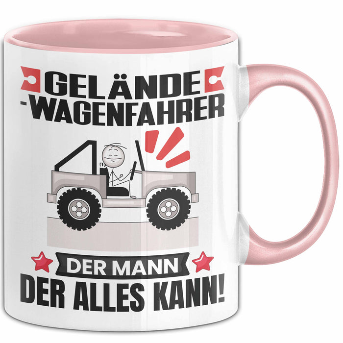 Geländewagenfahrer Tasse Geschenk für Geländewagenfahrer Der Mann Der Alles Kann Geschenkidee zum Geburtstag Rosa Trendation