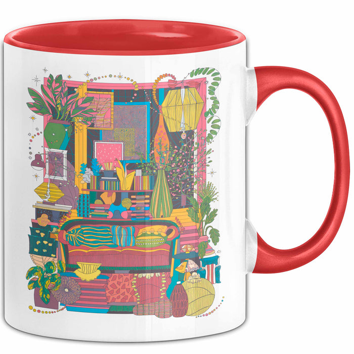 Maximalist Tasse Geschenk Lustige Geschenkidee Spruch Für Auffällige Deko Fans Rot Trendation