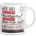 Hundegassi-Service Tasse Geschenk Spruch Wer Will Schon Prinzessin Sein Wenn Man Auch Hundegassi-Service Sein Kann Weiß Trendation