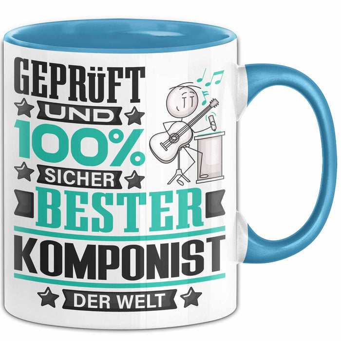 Komponist Geschenk Lustiger Spruch für Komponist Geschenkidee Bester Komponist Der Welt Blau Trendation