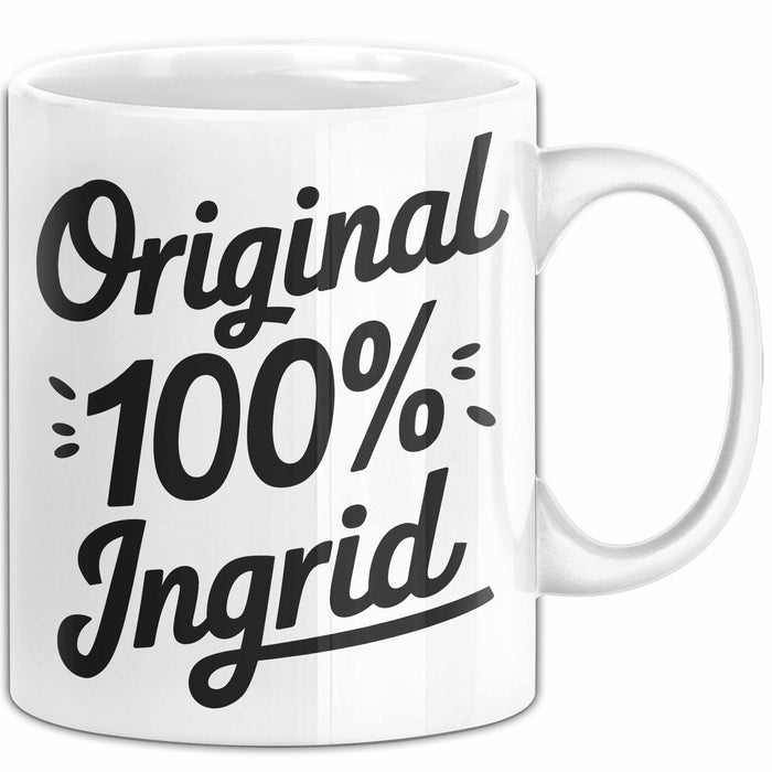 Ingrid Tasse Geschenk Original 100% Ingrid Geschenkidee Geburtstag Weiß Trendation