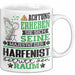 Harfenist Geschenk Tasse Lustiger Spruch Erheben Sie Sich Der Harfenist Betritt den Raum Weiß Trendation