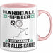 Handballspieler Tasse Geschenk für Handballspieler Der Mann Der Alles Kann Geschenkidee zum Geburtstag Rosa Trendation