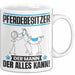 Pferdebesitzer Tasse Geschenk für Pferdebesitzer Der Mann Der Alles Kann Geschenkidee zum Geburtstag Weiß Trendation