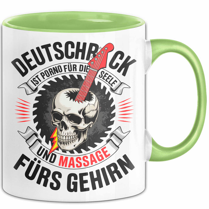 Deutsche Rockmusik Tasse Geschenk Lustige Geschenkidee Grün Trendation