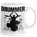Drummer Schlagzeug-Spieler Geschenk Tasse Geschenkidee Kaffee-Becher Schlagzeuger Weiß Trendation
