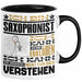 Saxophonist Geschenk Tasse Lustige Geschenkdiee für einen Saxophonist Geburtstag Ich Bin Saxophonist Ich Kann Es Dir Erklären Aber Nicht Für Dich Verstehen Schwarz Trendation