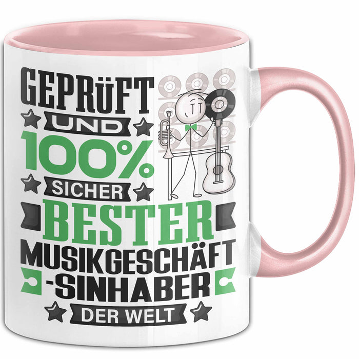 Musikgeschäftsinhaber Geschenk Lustiger Spruch für Musikgeschäftsinhaber Geschenkidee Bester Musikgeschäftsinhaber Der Welt Rosa Trendation