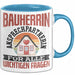 Bauherrin Tasse Geschenk Frauen Haus Bauen Hausbau Geschenk Ansprechpartnerin Für Alle Wichtigen Fragen Frauen Blau Trendation
