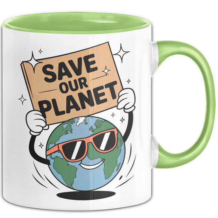 Klima Aktivist Tasse Geschenk Lustige Geschenkidee Spruch Für Planeten Verteidiger Grün Trendation